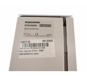SOCOMEC ST401200200 4X 125A W/AC ENCLOSURE ! NEW !