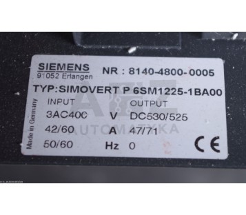 SIEMENS SIMOVERT PM 6 SM1-EE 6SM1EE  SIMOVERT P 6SM1225-1BA00 6SM12251BA00