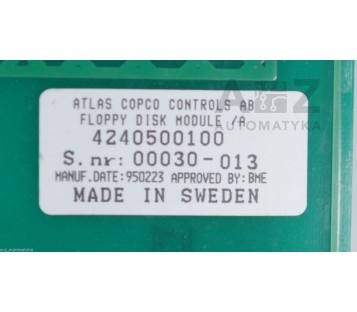 ATLAS COPCO MACS 4240500100 FLOPPY DISK MODULE