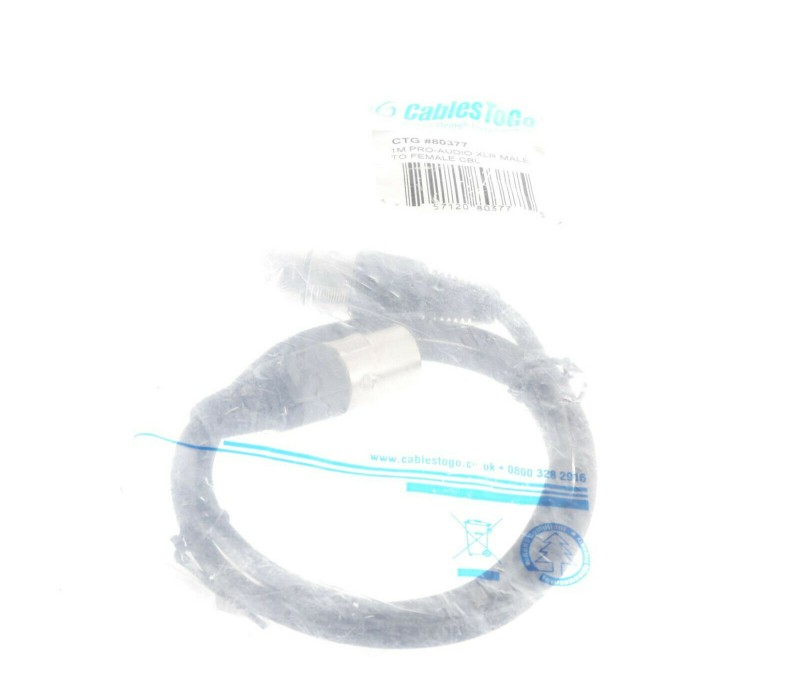 CABLESTOGO CTG 80377 1M PRO-AUDIO XLR MALE TO FEMALE CBL ! NEW !