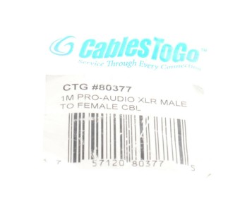 CABLESTOGO CTG 80377 1M PRO-AUDIO XLR MALE TO FEMALE CBL ! NEW !