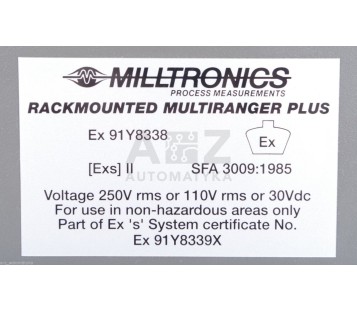 MILLTRONICS RACKMOUNTED  MULTIRANGER  PLUS EX 91Y8338 EX91Y8338