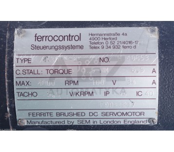 FERROCONTROL MT30F4-25  MT30F425 4000rpm 1,5Nm 