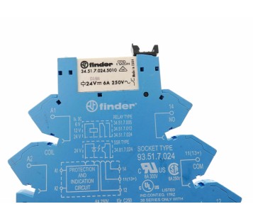 FINDER 93.51.7.024 + 34.51.7.024.5010 24V 6A 250V 93517024 + 345170245010