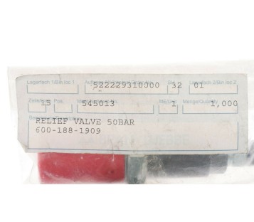 HAWE MVE4F RELIEF VALVE 50BAR 600-188-1909 545013 ! NEW !