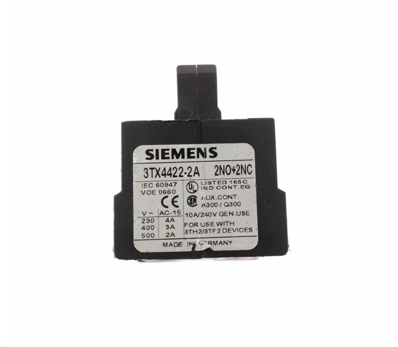 SIEMENS 3TX4422-2A 2NO+2NC 3TX44222A 2NO2NC