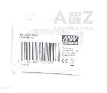 MW MEAN WELL GE18I48P1J  GE18I48-P1J FRA018-S48-I Power Supply 48V 0.375 ! NEW !