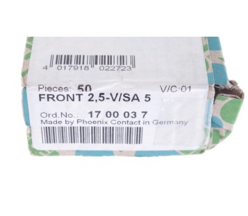  PHOENIX CONTACT FRONT 2,5-V/SA 5 1700037 PCB terminal block CO  ! 50PCS ! NEW !