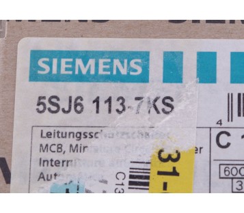 SIEMENS 5SJ6 113-7KS 5SJ6113-7KS   5SJ61137KS C13 circuit breaker ! NEW !