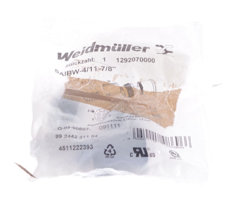 WEIDMULLER SAIBW-4/11-7/8"  SAIBW41178  1292070000 ! NEW !