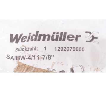 WEIDMULLER SAIBW-4/11-7/8"  SAIBW41178  1292070000 ! NEW !