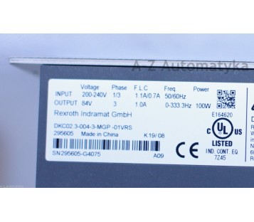 REXROTH INDRAMAT ECODRIVE Cs DKC02.3-004-3-MGP-01VRS 