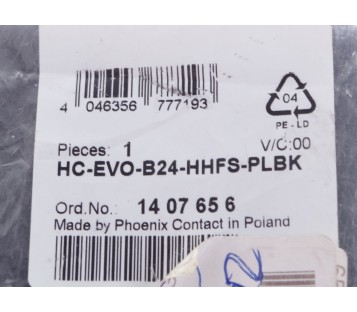 PHOENIX CONTACT  HC-EVO-B24-HHFS-PLBK   1407656 HEAVYCON EVO sleeve hous ! NEW !