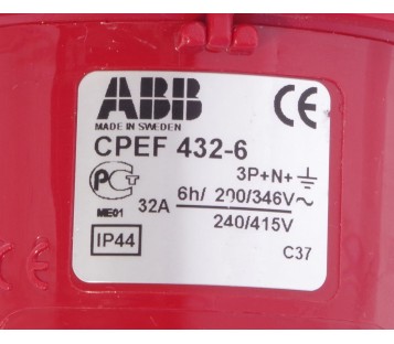 ABB CPEF 432-6 CPEF432-6 CPEF4326 Industrial Plug ! NEW !