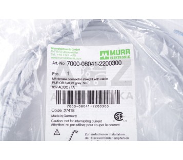 MURR 7000-08041-2200300  7000080412200300 ! NEW !