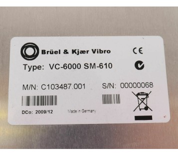 BRUEL & KJAER VIBRO VC-6000 VC6000 SM-610 SM610 SAFETY MONITOR