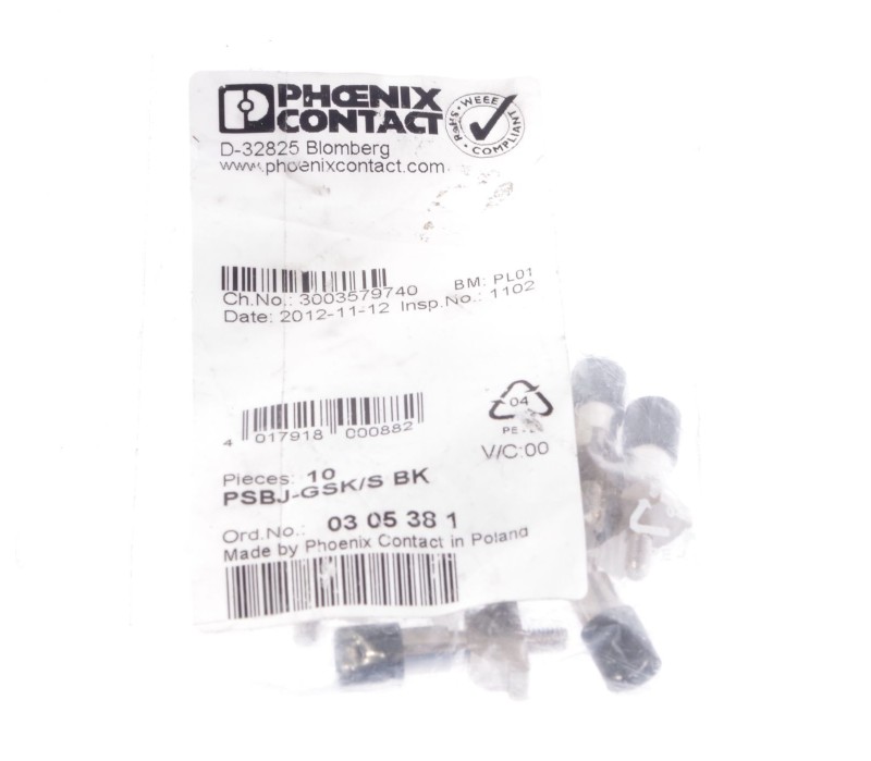 PHOENIX CONTACT PSBJ-GSK/S BK  PSBJGSKSBK  0305381 ! 9PCS ! NEW !