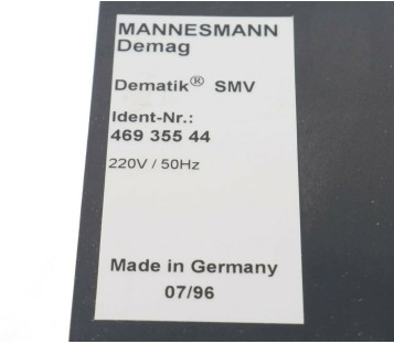DEMAG MANNESMANN 469 355 44 DEMATIK SMV 