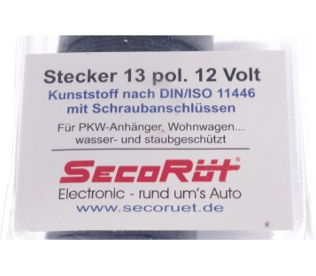 SECORUT SECORUET 11446  808857 SecoRüt 30120 13 Pin Plug  Trailer connect! NEW !