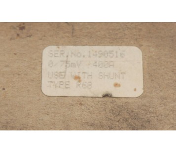 TYPE R68 0/75mV 400A F.S.D AMPER METER PANEL MOUNT ! New ! 