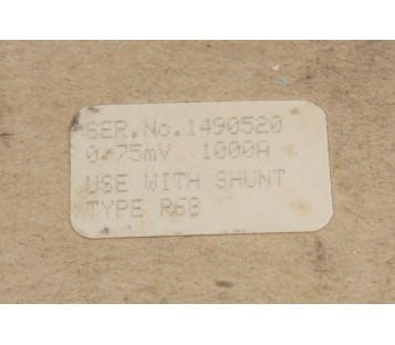 TYPE R68 0/75MV 1000A AMPER METER PANEL MOUNT ! NEW !