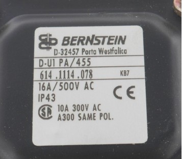 BERNSTEIN D-U1 PA/455 614.1114.078 6141114078 ! NEW !