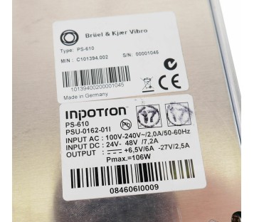 BRUEL&KJAER VIBRO PS-610 PS610 AC4603 POWER SUPPLY