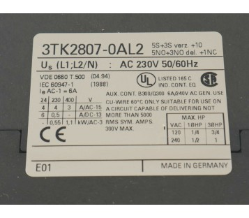SIEMENS 3TK2807-0AL2 3TK28070AL2 
