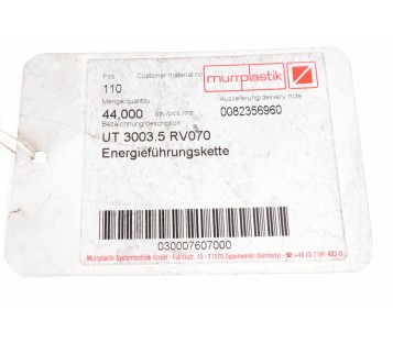 MURRPLASTIK UT3003.5 100X9X3cm RV070 Cable drag chain system