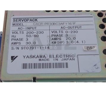 YASKAWA SEROVOPACK CACR-PR30BC3AFY161F CACRPR30BC3AFY161F 