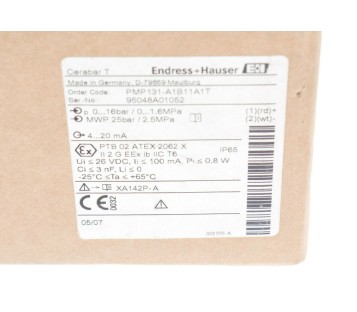 ENDRESS + HAUSER CERABAR T PMP131-A1B11A1T PMP131A1B11A1T  ! NEW !
