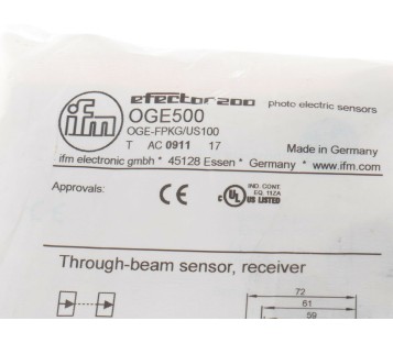 IFM OG500 OGE-FPKG/US100 OGEFPKGUS100 ! NEW !