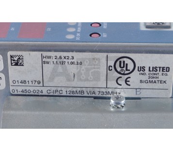 SIGMATEK ETEK C-IPC 128MB 733MHZ 2.5 X2.3 1.1.127 1.00.3.0 01481179 01-450-024