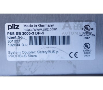 PILZ PSS SB 3006-3 DP-S  301600 PSSSB3006-3DP-S PSS-SB-3006-3-DP-S PSSSB30063