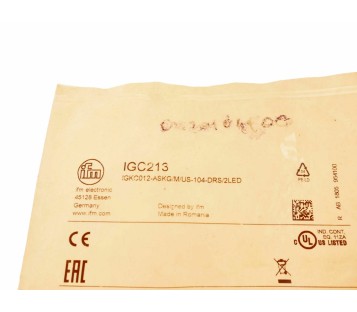 IFM IGC213 IGKC012-ASKG/M/US-104-DRS/2LED ! NEW !