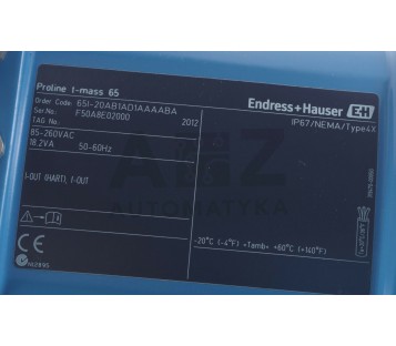 ENDRESS + HAUSER PROLINE T-MASS 65 65I-20AB1AD1AAAABA ! NEW !