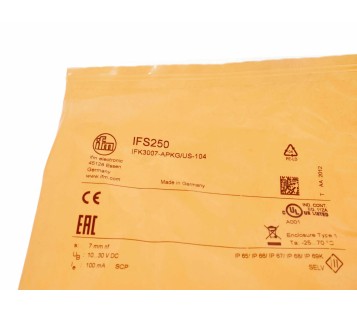 IFM IFS250 IFK3007-APKG/US-104 IFK3007APKGUS104 ! NEW !
