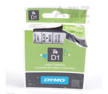 DYMO D1 LABEL CASSETTE  00A39 9929605 W008606 QI26715 BLACK 9mm x 7m ! NEW!