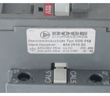 BOGE ABB A50-30  SDS 010 SDS010 654001002 220-240V Coil