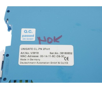 DA UNIGATE CL-PROFFINET-IO UNIGATE CL-PN 2PORT  V3818