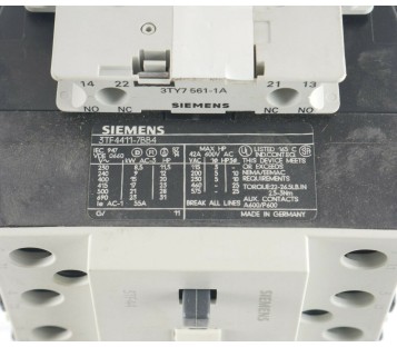 SIEMENS 3TF4411-7BB4 3TF44117BB4 17-30VDC COIL