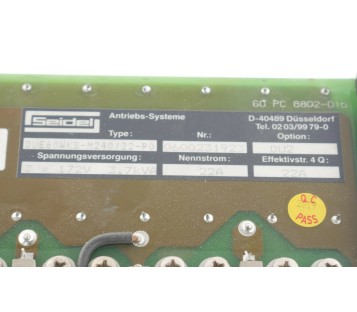 SEIDEL DUE 60WKS-M240/22-P0  0600231923 DU2 
