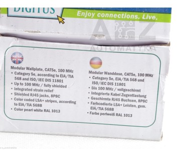 DIGITUS CAT.5E Network outlet Flush MODULAR WALL OUTLET C5E DN-9001-N-P  ! NEW !