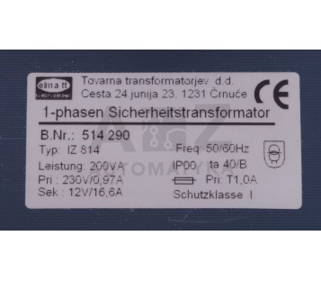 ELMA TT 514 290 514290 IZ 814 IZ814 TRANSFORMER 12V 16,6A 200W ! NEW !