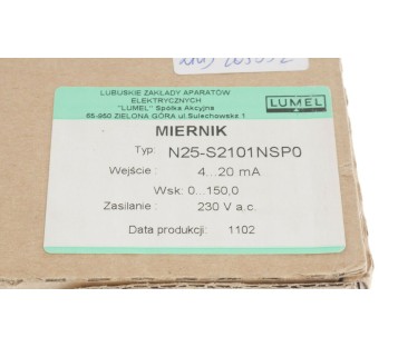 LUMEL N25-S2101NSP0 N25S2101NSP0 