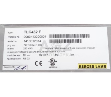 BERGER LAHR TLC432 F TLC432F 0063443200001