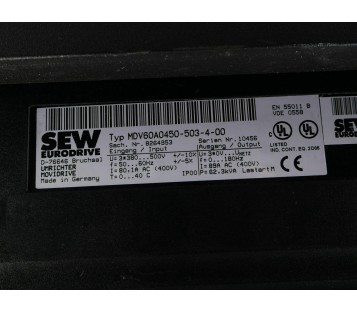SEW MDx60A0450-503-4-00 MDV60A0450-503-4-00 NOK