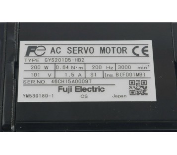 FUJI AC SERVO MOTOR GYS201D5-HB2 ! NEW ! 