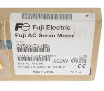 FUJI AC SERVO MOTOR GYS201D5-HB2 ! NEW ! 