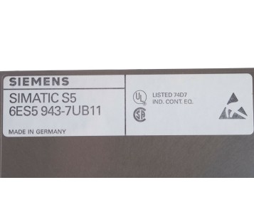 SIEMENS SIMATIC S5 6ES5943-7UB11  6ES59437UB11